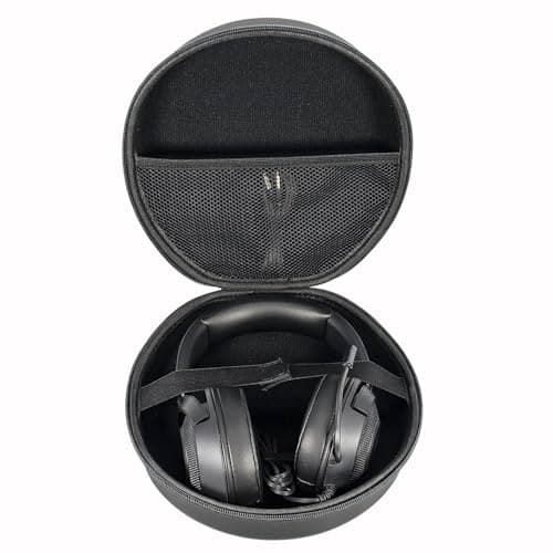 Image of YIIWAY Hard Travel Case Compatible with ASUS ROG Delta/ROG Delta II/ROG Delta S/ROG Strix Go/TUF H1 / TUF H3 / TUF H7 Gaming Headset, Case Only - Black YC80039