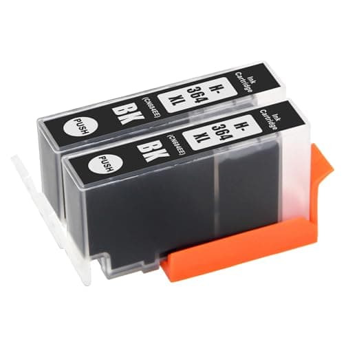 Image of Go Inks® 2 Black Ink Cartridges to Replace HP 364 XL (HP364Bk) Compatible/Non-OEM for HP Photosmart Printers, High Capacity