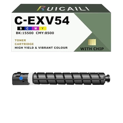 Image of C-EXV54 EXV54 Toner Cartridge Compatible with Canon IR-ADV C3025 C3025i Printer (1, Cyan)