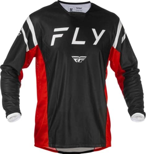 Image of Fly Racing Kinetic Mesh Center Jersey (Black/White/Red, Medium)