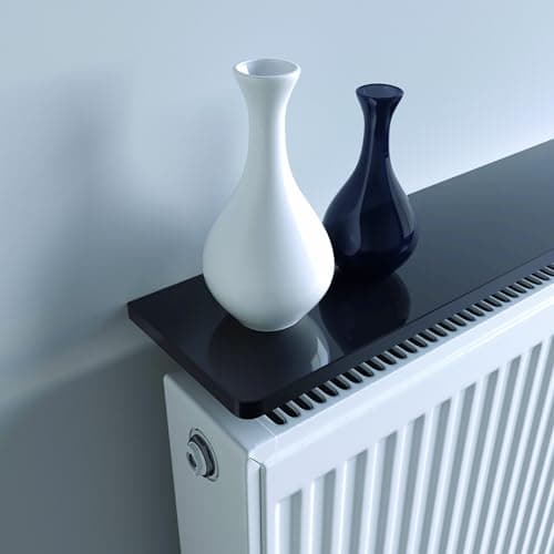 Image of Black Radiator Shelf Square Edges 120x15x1.8mm (48"x6")