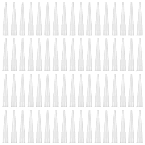 Image of 68 PcsSilicone Tube Nozzless, Silicone Nozzles for Silicone Sealant Nozzles Caulking Tips, Replacement Caulk Caulking Nozzle for Cartridge Gun Sealing Sealant Tool(White)