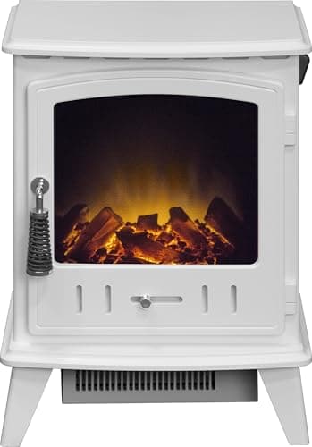 Image of Adam Aviemore Corded Electric Stove in Pure White Enamel