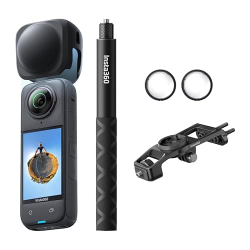 Image of Insta360 X4 Road Cycling Bundle (Independent) - Waterproof 8K 360 Action Camera, 4K Wide-Angle Video, Invisible Selfie Stick Effect, Removable Lens Guards, 135 Min Battery Life, AI Editing