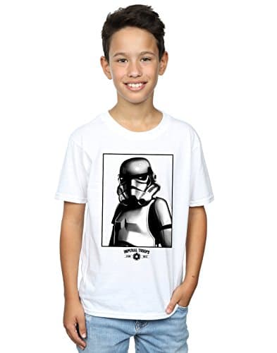 Image of Star Wars Boys Imperial Troops T-Shirt White 9-11 Years