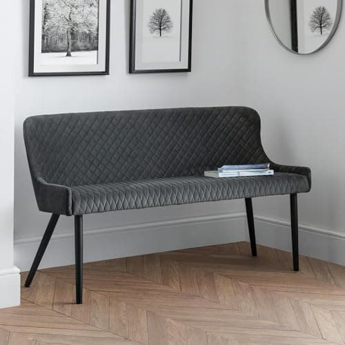 Image of Julian Bowen Luxe High Back Bench, Grey