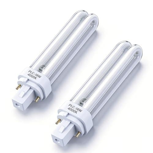 Image of Akynite G24d-2 18W 2 Pin Compact Fluorescent Lamp, PLC 840 Cool White 4000k, 1200LM, 2U Shape, AC 220-240V, CFL 2 Pins Energy Saving Light Bulb, 2pcs