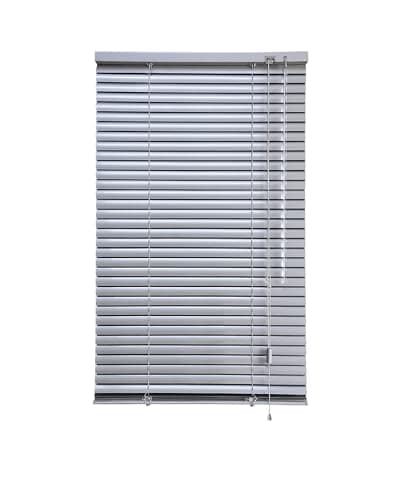 Image of iYueMps Aluminium Venetian Blinds(55cm x 160cm) for Clamping or Dirlling Window Blinds Strong Trimmable Easy Fit 25mm Slat for Home, Office, Bathroom, Bedroom, Living Room, Kitchen-Silver Grey