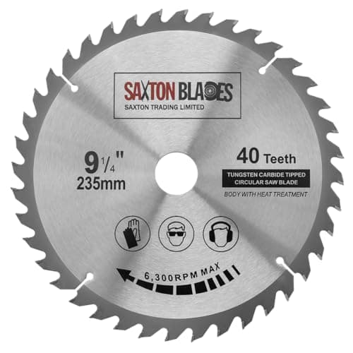 Image of TCT23540T Saxton TCT Circular Wood Saw Blade 235mm x 30mm Bore x 40T for Bosch Makita Dewalt