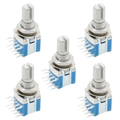 Image of VGOL 5PCS RS1010 Band Switch Rotary Switch Gear Change Switch 1 Pole 5 Position 15mm Shaft Small Sealed Band Switch (DC16V 0.1A)