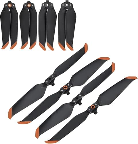 Image of Craznick 8pcs Propellers for DJI Mavic Air 2/Air 2s Drone Replacement Prop Blades Quick-Release Spare Propeller Blade Foldable Low Noise 7238F Wings for DJI Mavic Air 2/Air 2s Accessories Orange Tips