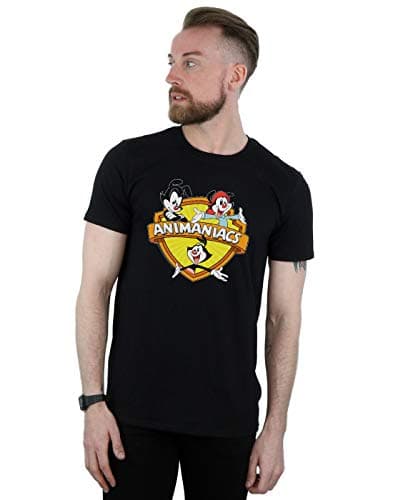 Image of Absolute Cult Animaniacs Men's Logo Crest T-Shirt Black Small
