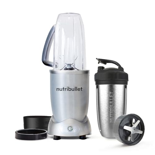 Image of nutribullet 1200 8 Piece Set - 1200W Extraction - Blends Frozen Fruit, Nuts & Ice - Includes 1x 900ml Insulated Steel Cup, 1x 900ml Colossal Cup, 2X Handled Rings & 2 Lids - Blender & Smoothie Maker
