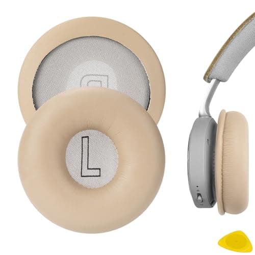 Image of Geekria Replacement Ear Pads for Bang & Olufsen Beoplay H8, H8i Headphones Ear Cushions, Repair Parts (Khaki/No Plastic Clip)