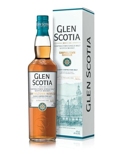 Image of Glen Scotia Single Malt Whisky: Campbeltown Harbour 70cl (40% ABV) | Sea Spray & Gentle Smoke Notes Balanced with Soft Peach & Vanilla Custard | Award-Winning Scotch Whisky Lightly Peated