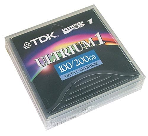 Image of TDK LTO Ultrium 1 Data Tape Cartridge 15-30Mbps Transfer Rate 100-200GB 609m Ref D2404-100