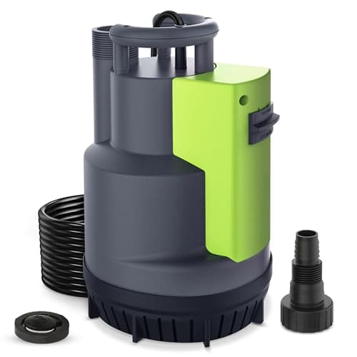Image of VEATON 550W Submersible Water Pump, 11500L/H Automatic/Mode Control with Integrated Float Switch, Drain Transfer Water from Pond Hot Tub Swimming Pool Rain Barrel Basement, Adapter with Check Valve