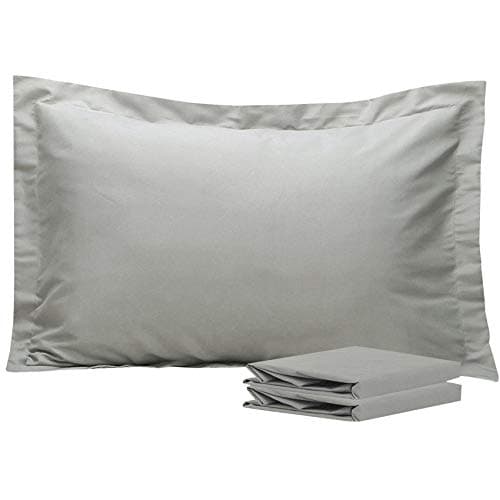 Image of NTBAY 2 Pack 100% Brushed Microfiber Oxford Pillowcases, 1800 Super Soft and Cozy, Wrinkle, Fade, Stain Resistant Standard Oxford Pillow Cases | Hotel Quality Pillow Shams, 50x75 cm, Smoky Grey