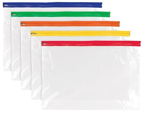 Image of Tiger clear multi purpose zip lock zippy bag A3 size - single bag - assorted colours