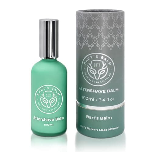 Image of BART'S BALM Aftershave Balm 100ml Handmade–Sandalwood Oil After shave Balm Men -Argan Oil - Sensitive Post Shave Balm Men