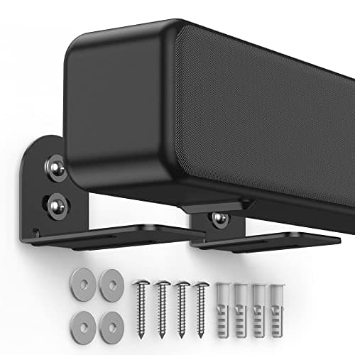 Image of HomeMount Universal Soundbar Wall Mount - Adjustable Shelf Bracket for Fire TV, Samsung, TCL, LG, Vizio, Polk, Klipsch, Insignia, JBL, Sony Soundbar - Space-Saving Metal Holder with Anti-Slip Strips