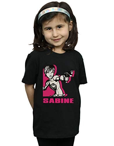 Image of Star Wars Girls Rebels Sabine T-Shirt Black 9-11 Years