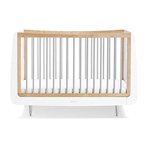 Image of SnuzKot Skandi Convertible Nursery Cot Bed - White / Grey