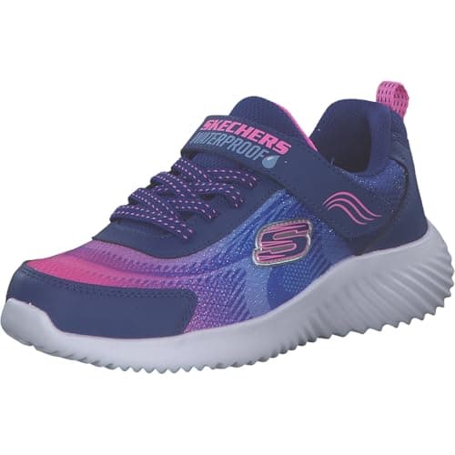 Image of Skechers Girl's Bounder Hydra Cool Sneakers, Navy Synthetic/Multi Trim, 11 UK Child