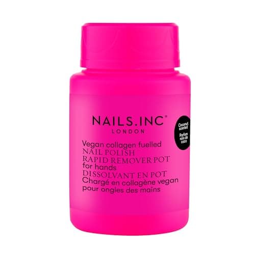 Image of Nails.INC Vegan Collagen Fuelled Nail Polish Remover Pot for Hands, Formulated with Collagen to Promote Nail Strength and Growth, Acetone Free, Cruelty Free, Vegan, 50ml