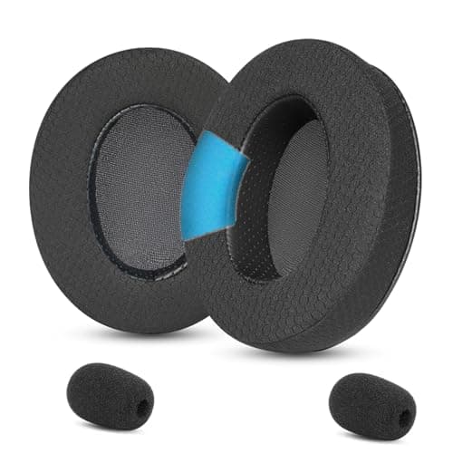 Image of YunYiYi Replacement Earpads Ear Cushions Compatible with Roccat Elo 7.1 Air/Elo 7.1 USB/Elo X Gaming Headsets with Breathable Mesh Memory Foam Accessories -Black