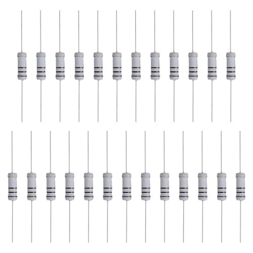 Image of sourcing map 25 Pcs 100 Ohm Resistor, 3 Watts 5% Tolerance Metal Oxide Film Resistor Axial Lead, Flame Proof for DIY Electronic Projects Circuits Experiments