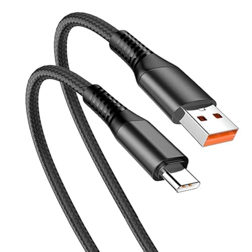 Image of USB C Cable 1.2M, USB C to USB A Nylon Braided Cable, Type C 3A Fast Charge & 5Gbps Data Cable, Compatible with iPhone 16/15 Pro Max, MacBook, Samsung Galaxy S24/S23/S22/S21, Google Pixel