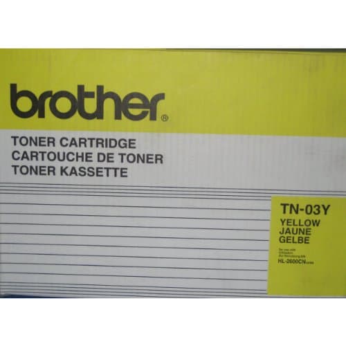 Image of Brother TN-03Y TN-03 HL-2600CN HL2600CN TN03Y TN03 colour laser toner cartridge - 1 x yellow