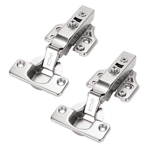 Image of CVIUYO 2 Pcak Full Overlay Soft Close Cabinet Hinges, 105° 3D Adjustable for Frameless Cabinet Door, 35mm Clip-On Concealed Kitchen Cabinet Door Hinges, Hidden Cupboard Hinges with Screws