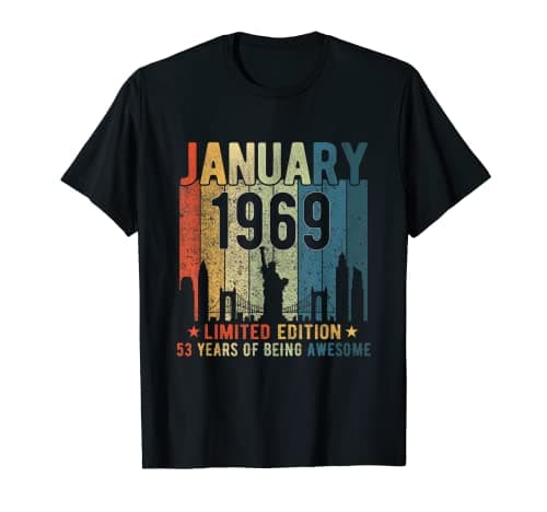 Image of 53rd Birthday 53 Years Old Vintage January 1945 men women T-Shirt
