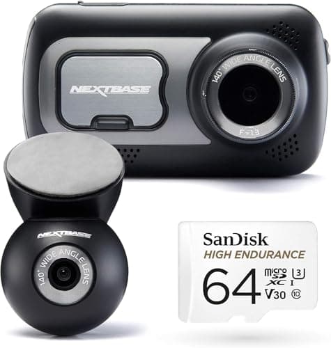 Image of Nextbase 522GW Dash Cam Front and Rear Camera - 2K 1440p Car Camera Dashcam - WiFi, GPS, Bluetooth, Night Vision, Voice Control, Parking Mode, Emergency SOS, IPS Touch Screen - 64GB Micro SD Included