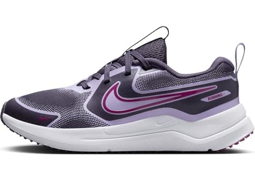 Image of Nike Cosmic Runner Big Kids' Road Running Shoes (HM4402-500, Dark Raisin/Hydrangeas/White/Hot Fuchsia) Size 4.5