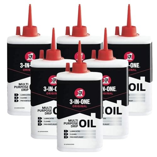 Image of 3 in 1 Multi-purpose 6 x Drip Oil Can 100ml Lubricant Drip Spout Precision Drip Application Ideal for Cleans, Lubricates, Prevents Rust and Stops Squeaks, Home & Office, Tools