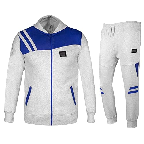 Image of GUBA® Kids Boys Girls HNL Projection Tracksuit Hoodie and Bottom Jogging Suit 5-13 Years (Grey Blue 900, 11-12 Years)