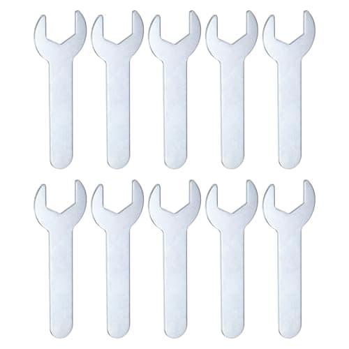 Image of sourcing map 10pcs Small Wrench Open End Wrench 14x70x1.5mm Metric U-Shaped Single Open Ended Spanner Super Thin Small Flat Head Galvanizing Wrench for Automotive Repair Furniture Assembly