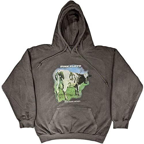Image of Pink Floyd Atom Heart Mother Fade Official Unisex Hooded Sweatshirt Charcoal, charcoal, M
