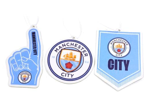 Image of MANCHESTER CITY FC Air Freshener (Pack of 3) (One Size) (Sky Blue/White)