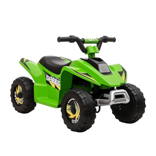 Image of HOMCOM 6V Kids Electric Ride on Car All Terrain Vehicle Toy Quad Bike w/Forward Reverse Functions Toddlers for 18-36 Months Old Green