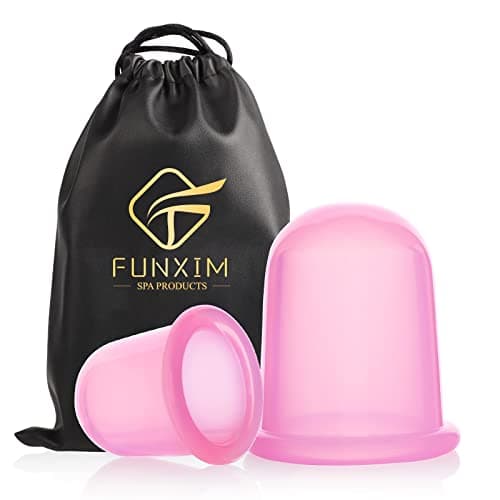 Image of Silicone Cupping Therapy Set, Anti Cellulite Cup, Vacuum Massage Cup Kit Body Cup Set Health Beauty Care, 2 Pcs (Large & Medium) with Gift Bag