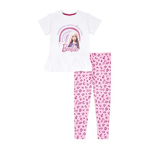 Image of Barbie Girls T-Shirt and Leggings Set, Clothing for Girls, Ages 3-10 Years Old (9-10 Years)