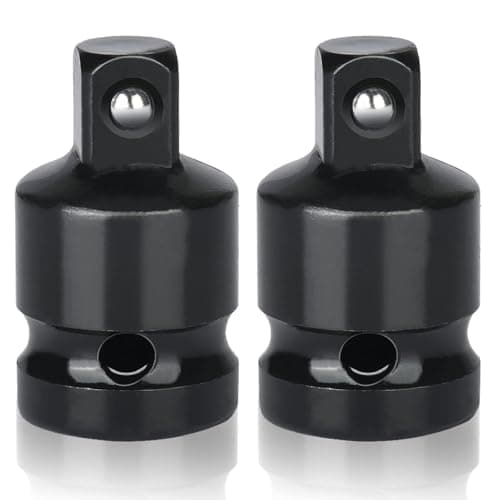Image of 2PCS Juttzzei Impact Socket Adapter, 3/4 Inch Square Adapter Drive Female, 1/2 Inch Square Drive Male, Upgraded Black CR-V Steel 3/4" x 1/2" Socket Reducer for Driver/Ratchet/Socket Set Extension