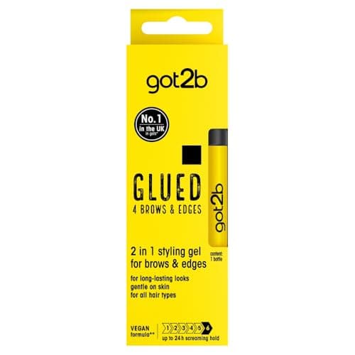 Image of got2b Glued 4 brows & Edges Clear gel 2 in 1 16 ml, Screaming Hold Brow gel, Eyebrow Gel for Long Lasting Looks, Vegan Formula