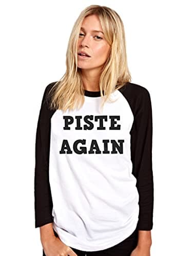 Image of HotScamp Piste Again Women's Baseball Top - White/Black Medium
