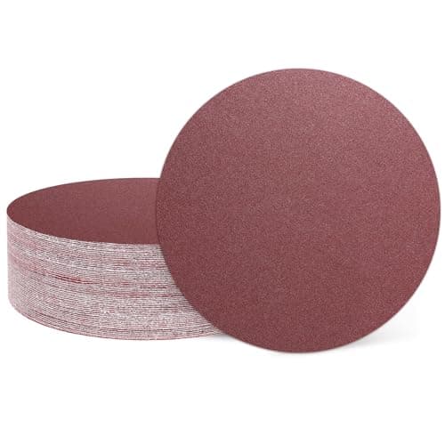 Image of sourcing map 10 Pcs 230mm 9 Inch Sanding Discs, 100 Grit Hook and Loop Sandpaper, No-Hole Aluminum Oxide Orbital Sander Sandpaper for Woodworking Automotive Metal Polishing, Red