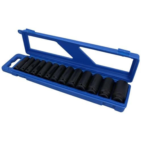 Image of AB Tools 1/2'' Drive AF Imperial SAE Double Deep Impact Sockets 7/16-1-1/4 13pc Set